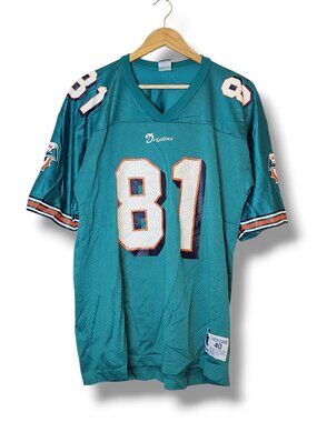 Vintage Miami Dolphins O.J. McDuffie #81 Champion Jersey Green Size L